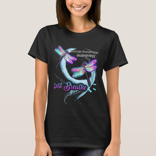 T-shirt Chemise de sensibilisation au suicide Respirez sim (Devant)