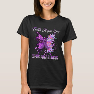 T-shirt Chemise de sensibilisation Lupus, Foi papillon Esp