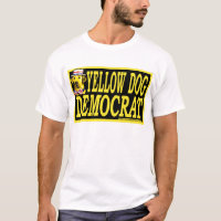 Chemise de signe de Démocrate de chien jaune