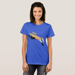 T-shirt Chemise de Silhoutte du cheval des femmes