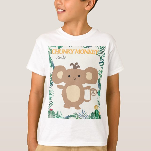 T-shirt Chemise de singe croustillante pour enfants (Devant)