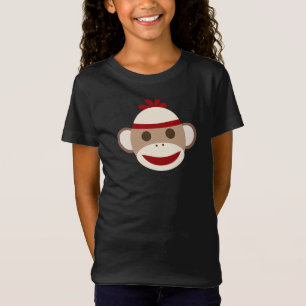 T-Shirt Chemise de singe de chaussette pour des filles