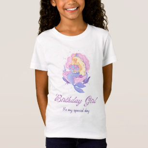 T-Shirt Chemise de sirène pour fille d'anniversaire