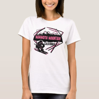 T-shirt Chemise de ski rose Mammoth Mountain California