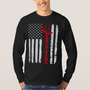 T-shirt Chemise de Skydive États-Unis Drapeau américain Pl