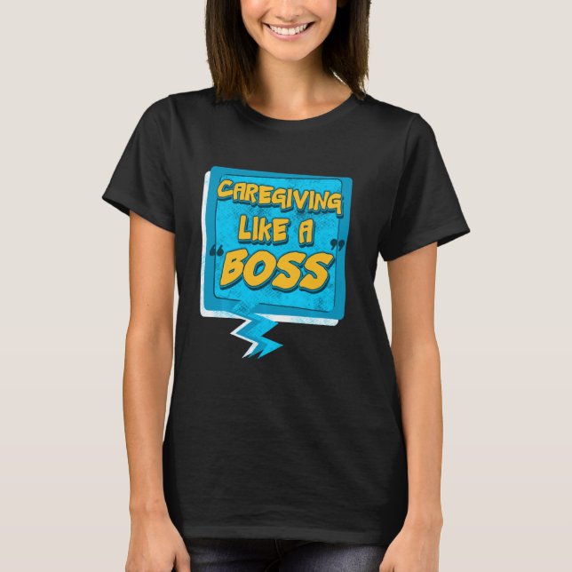 T-shirt Chemise de soins comme un patron Infirmière aide a (Devant)