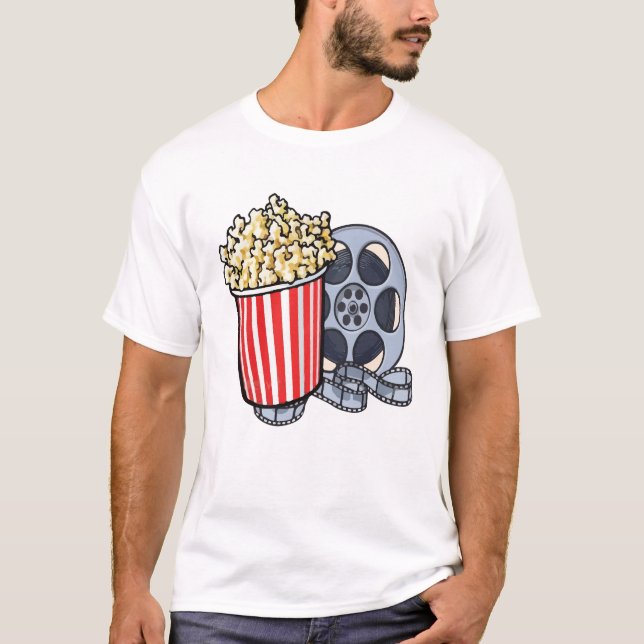 T-shirt Chemise de soirée cinéma, Popcorn  (Devant)