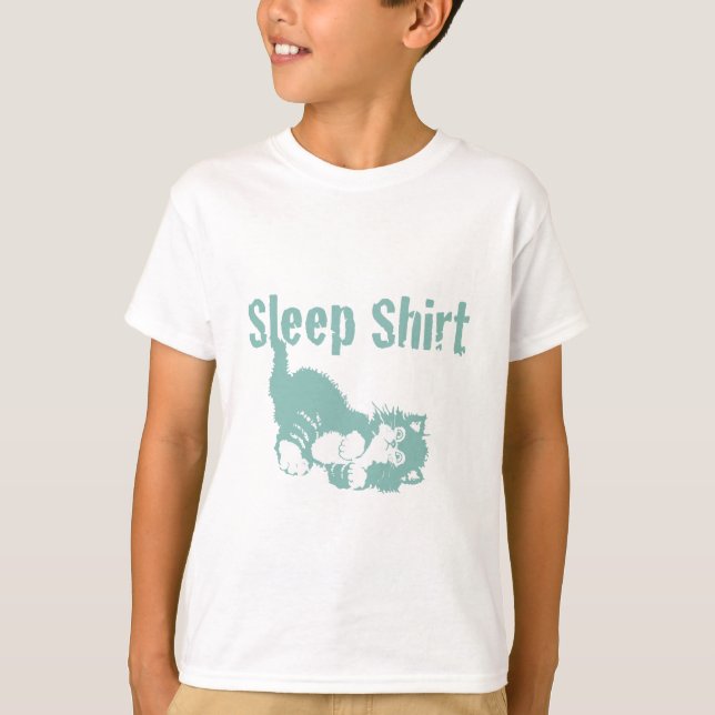 T-shirt Chemise de sommeil en vert (Devant)