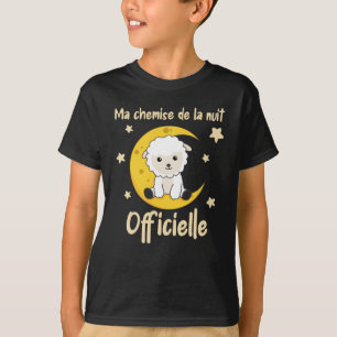 T-shirt Chemise de sommeil officielle du mouton animal de