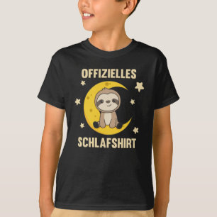 T-shirt Chemise de sommeil officielle Sloth Moon Stars Swe