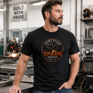T-shirt Chemise de soudeur fabricant d'étincelles certifié