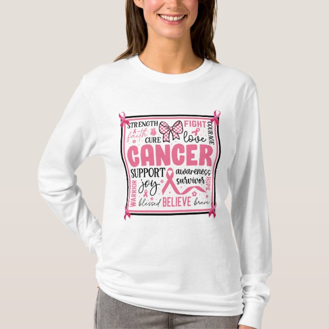 T-shirt Chemise de soutien au cancer du sein (Devant)