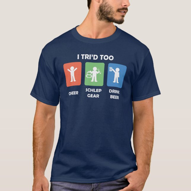T-shirt Chemise de soutien de Triathlète (Devant)
