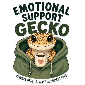 T-shirt Chemise de soutien émotionnel Gecko drôle mignon r