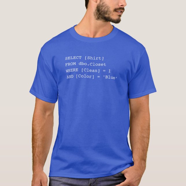 T-shirt Chemise de SQL - bleu (Devant)