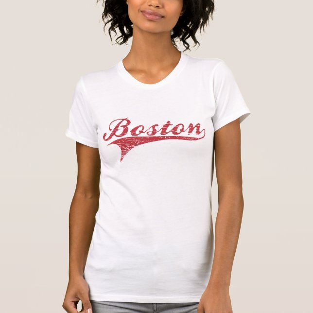 T-shirt Chemise de stade de base-ball de Boston affligée (Devant)