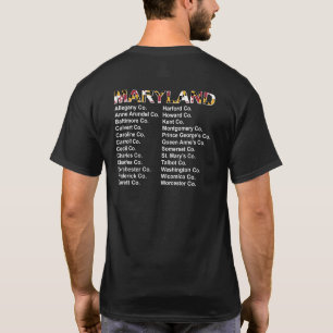 T-shirt Chemise de style de concert des comtés du Maryland