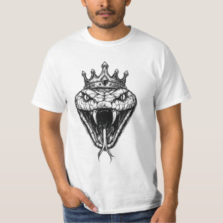 T-shirt Chemise de style tatouage avec couronne de serpent