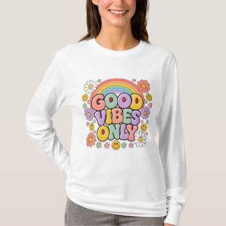 T-shirt Chemise de sudation pour femmes 'Good Vibes Only'