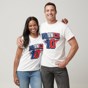 T-shirt Chemise de supporter de football France 10 – Graph