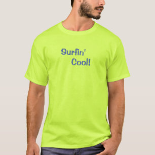 T-shirt Chemise de surfeur vert sécurité Surfin' Cool
