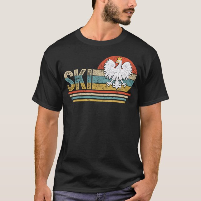 T-shirt Chemise de surnom Ski polonais, SKI, Pologne, Polo (Devant)
