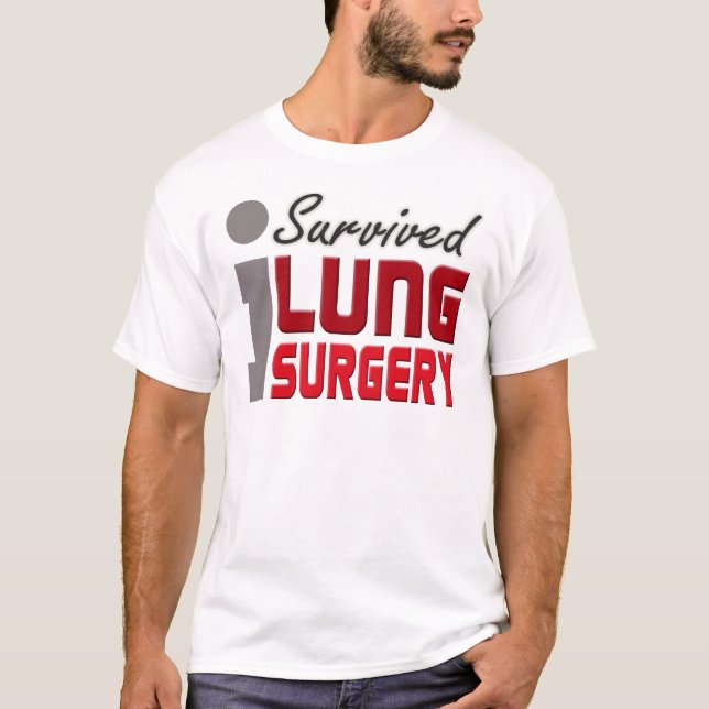 T-shirt Chemise de survivant de chirurgie de poumon (Devant)