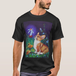T-shirt Chemise de T magique de corgi de Gallois de
