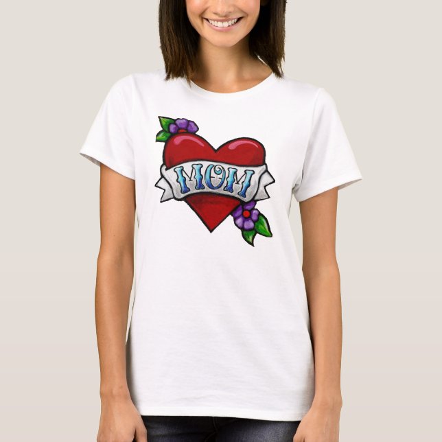T-shirt chemise de tatouage de maman (Devant)