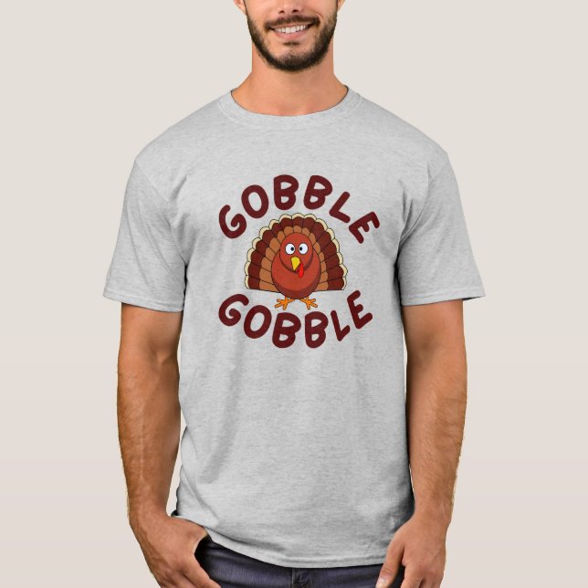 T-shirt Chemise de Thanksgiving Gobble Gobble (Devant)