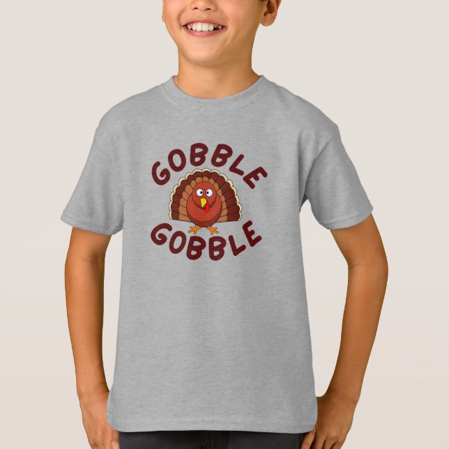 T-shirt Chemise de Thanksgiving Gobble Gobble (Devant)