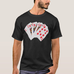 T-shirt Chemise de tisonnier de quinte royale de diamants