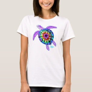 T-shirt Chemise de tortue de mer de colorant de cravate