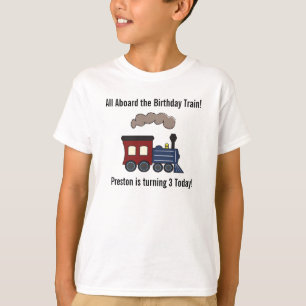 T-shirt Chemise de train d'anniversaire
