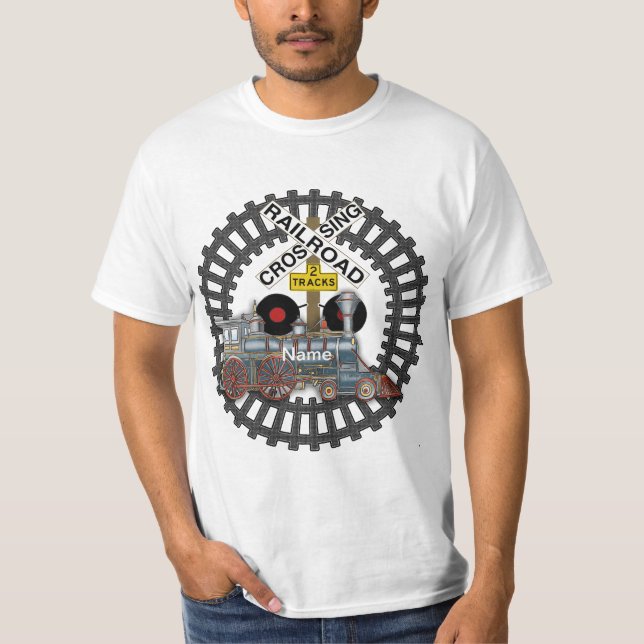 T-shirt Chemise de train de chemin de fer (Devant)