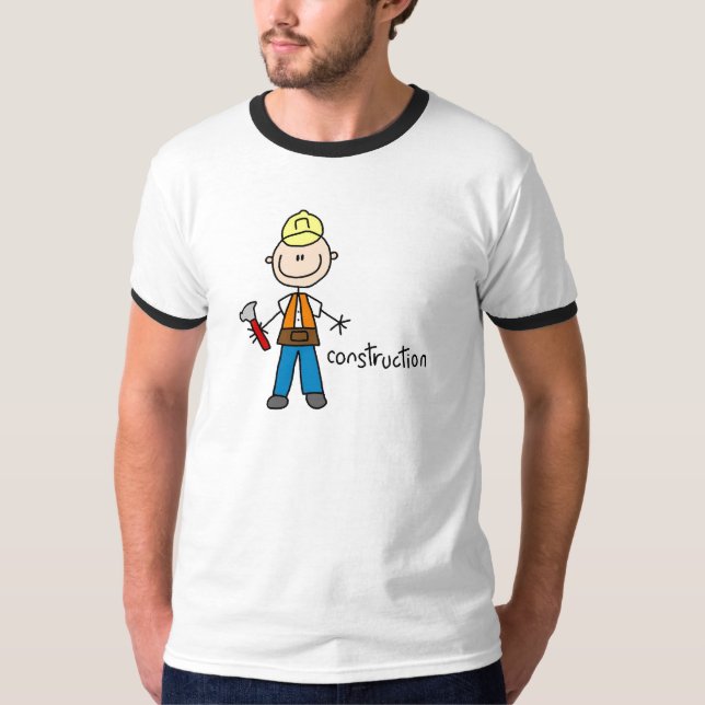 T-shirt Chemise de travailleur de la construction (Devant)