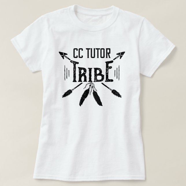 T-shirt Chemise de tribu CC Tutor, école communautaire CC (Design devant)