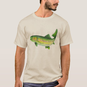 T-shirt Chemise de truite arc-en-ciel d'aquarelle