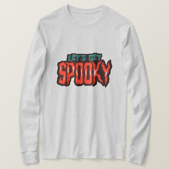 T-shirt Chemise de typographie Halloween « Faisons peur »  (Design devant)