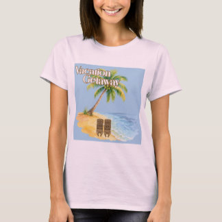 T-shirt Chemise de vacances de plage tropicale