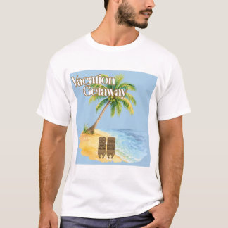T-shirt Chemise de vacances de plage tropicale