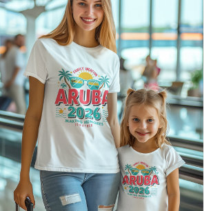 T-shirt Chemise de vacances en famille à Aruba 2026