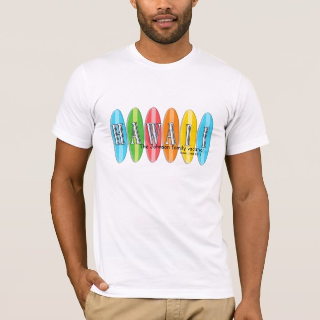 T-shirt Chemise de vacances personnalisée pour la famille  (Devant)