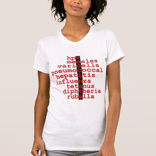 T-shirt Chemise de vaccination (hommes, femmes et enfants) (Devant)
