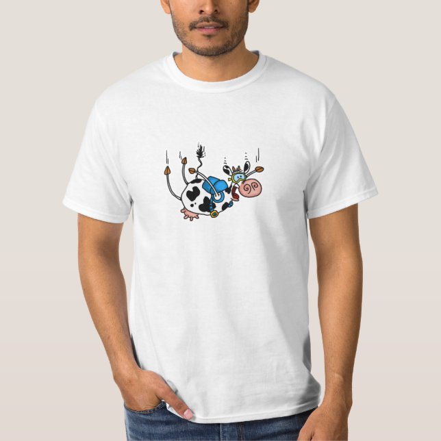 T-shirt chemise de vache à parachutisme (Devant)