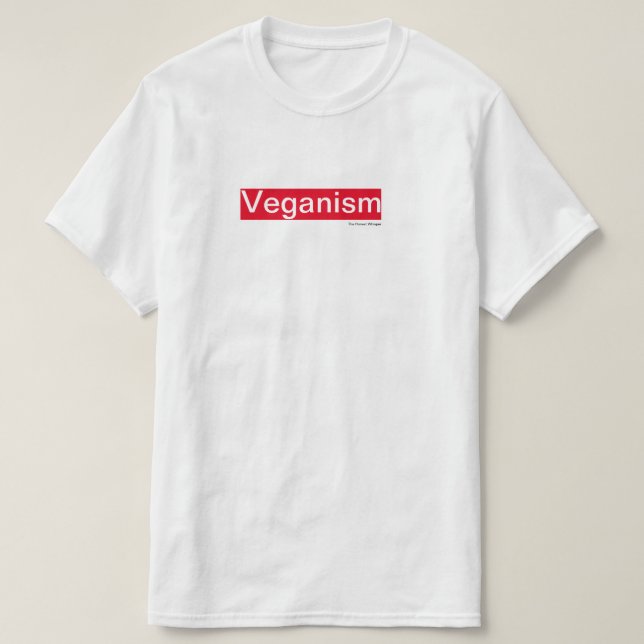 T-shirt Chemise de Veganism (blanche) (Design devant)
