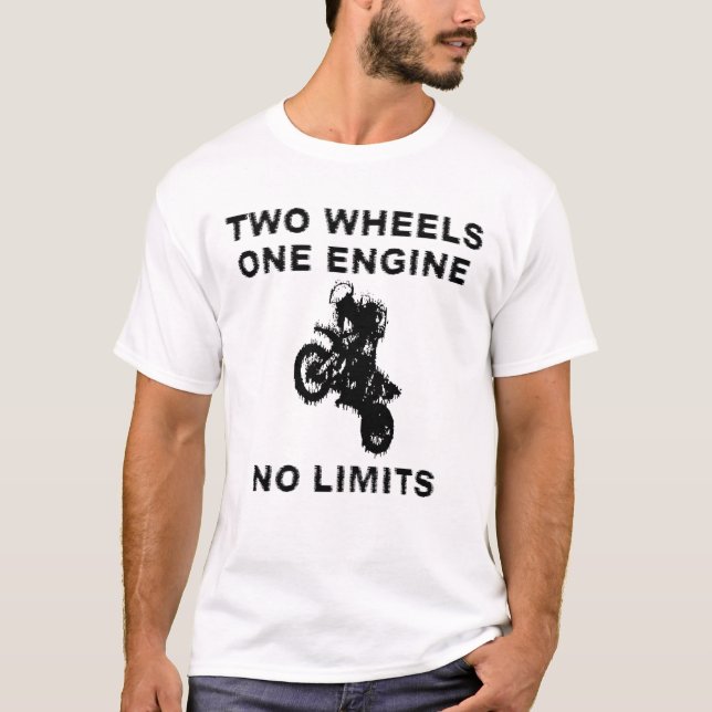 T-shirt Chemise de vélo de saleté - aucunes limites (Devant)