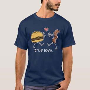 T-shirt Chemise de "véritable amour" de cheeseburger et d