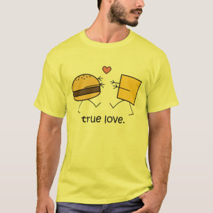 T-shirt Chemise de "véritable amour" d'hamburger et de