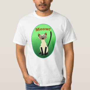 T-shirt Chemise de vert de chat siamois